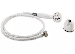 Camco Shower head kit w/garden hose fittings and suction cup mount