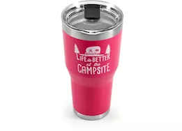 Camco Life Is Better At The Campsite Painted Tumbler - 30 oz. Coral Pink