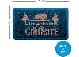 Camco Life Is Better At The Campsite Scrub Mat - Blue/Orange