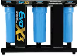 Camco Evo x3 triple stage premium rv water filter kit e/f