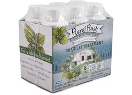 Camco Floral flush, eucalyptus mint, singles, 6-4oz bottles