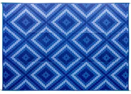 Camco Outdoor mat - 9ft x 12ft zig zag-diamond blue/blue/white (e/f)
