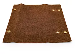 Camco Premium Wrap Around RV Step Single Rib Rug - 18" Wide Brown