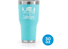 Camco Life Is Better At The Campsite Painted Tumbler - 30 oz. Blue