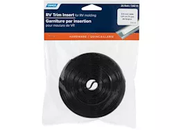 Camco Vinyl Trim Insert - 3/4 in. x 25 ft., Black