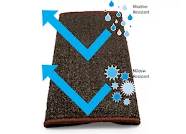 Camco Premium Wrap Around RV Step Artificial Turf Rug - 23" Wide Brown