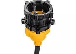 Camco Power Grip Locking Dogbone Adapter - 18 in., 30A, 125V/3750W, L5-30P to L5-30R