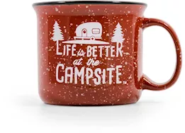 Camco Life Is Better At The Campsite Mug - Red Speckled