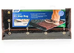 Camco Premium Wrap Around RV Step Artificial Turf Rug - 23" Wide Brown
