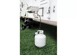 Camco hose-propane 6ft w/reg, female qc w/shut-off valve, acme