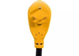 Camco Power Grip 90-Degree Locking Dogbone Adapter - 18 in., 30A, 125V/3750W, TT-30P to SS2-50R|55582