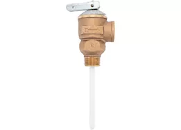 Camco Temperature & Pressure Relief Valve for RV Water Heater – 1/2” Valve with 4” Probe