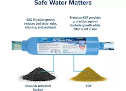 Camco TastePURE KDF/Carbon Water Filter with Flexible Hose Protector