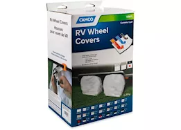 Camco Cover,wheel&tire protectors 30-32in,black vinyl, set of 2