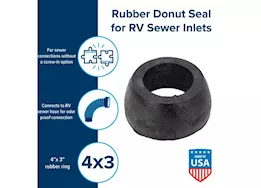 Camco RV Sewer Hose Seal - 4" x 3" Sponge Ring (Skin Packaging)
