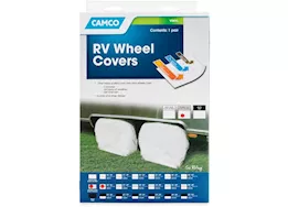 Camco Cover,wheel&tire protectors 24-26in,colwh vinyl, set of 2