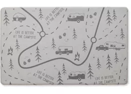 Life is Better at the Campsite Libatc - anti-fatigue kitchen mat, map