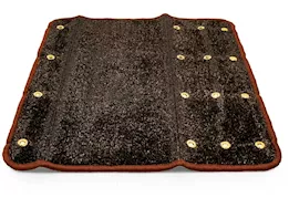 Camco Premium Wrap Around RV Step Artificial Turf Rug - 23" Wide Brown