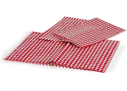 Camco Tablecloth with Bench Covers - Red & White Vinyl