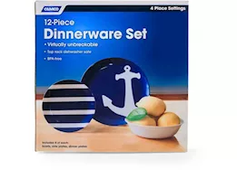 Camco Dinnerware set, 12-piece, melamine, service for 4 (e/f)