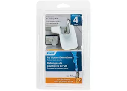 Camco Gutter Extension, Set of 4 (2-Left/2-Right) - White (Bilingual)