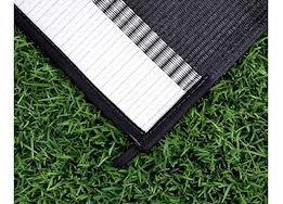 Camco Open Air Reversible Outdoor Mat - 6' x 9' Charcoal Stripe