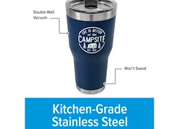 Camco Life is better at the campsite - tumbler, painted navy, 30oz