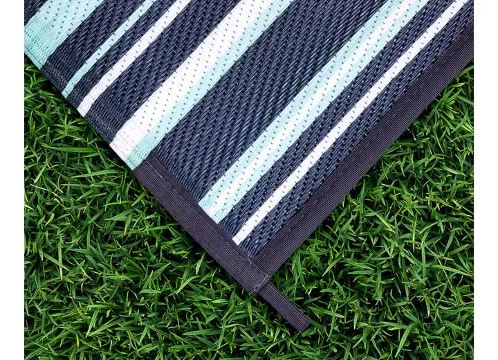 Camco Outdoor mat - 9ft x 12ft stripe, dk.green/lt.green/white (e/f)