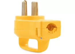 Camco RV 50 Amp Power Grip Male Replacement Plug in Clamshell Package - 14-50P Male Plug