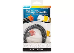 Camco RV Sewer Hose Fitting Gaskets - 2 Elbow Gaskets & 2 Bayonet Gaskets
