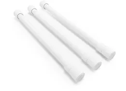 Camco Cupboard Bar (3-Pack) – Extends 10" to 17", White