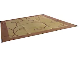 Camco Open Air Reversible Outdoor Mat - 9' x 12' Brown/Tan Leaf