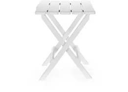Camco Adirondack Folding Table - White, 18"W x 15"D x 19.5"H