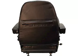 Concentric Premium high-back seat, armrests, lumbar support, slide rails, vinyl, black