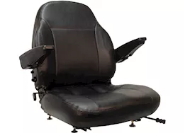 Concentric Premium high-back seat, armrests, lumbar support, slide rails, vinyl, black