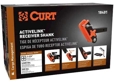 Curt Manufacturing Activelink 1 1/4in receiver shank Main Image