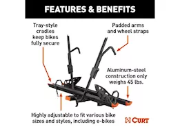 Curt Manufacturing Aluminum tray style bike rack