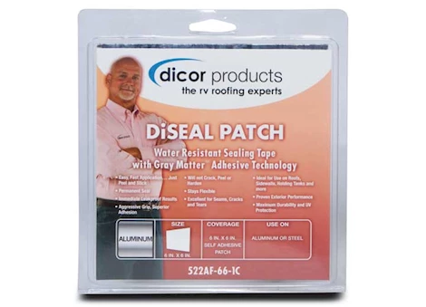 Dicor Diseal sealing tape 6in x 6in  white patch Main Image