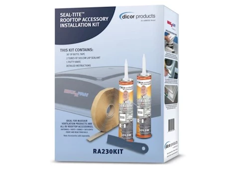 Dicor ROOFTOP ACCESSORY INSTALL KIT W/30FT BUTYL TAPE+SEALANT