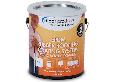 Dicor Products Acrylic Coating (Part 2) for EPDM Rubber Roofing - 1 Gallon, Tan
