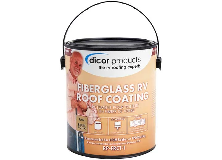 Dicor 1 gallon fiberglass rv roof coating tan Main Image