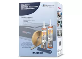 Dicor Rooftop accessory install kit w/30ft butyl tape+sealant