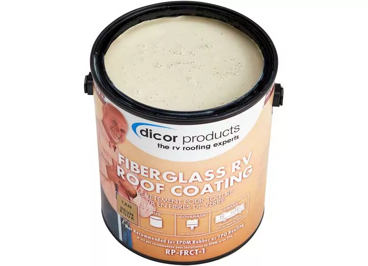 Dicor 1 gallon fiberglass rv roof coating tan