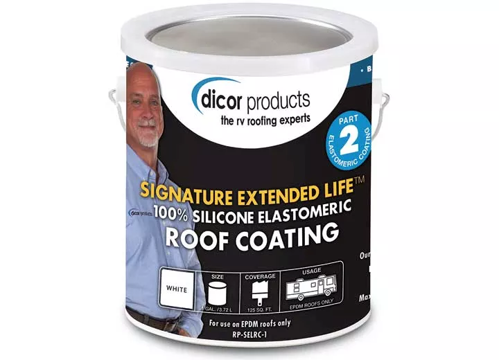 Dicor 1 gal. can signature extended life epdm rubber roof coating - white