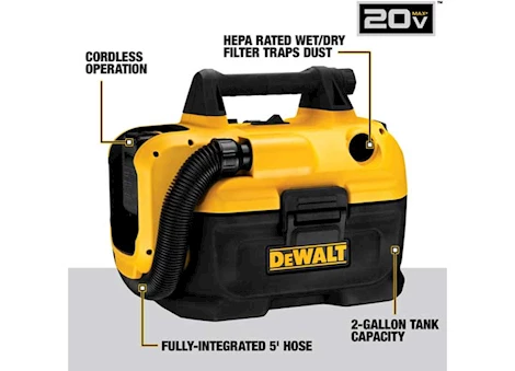 DeWalt Tools 20v max cordless wet-dry vacuum (tool only) Main Image
