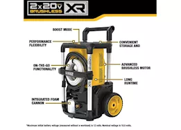 DeWalt Tools Brushless pressure washer kit w/ flexvolt, 2x20v max, 1600 max psi