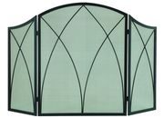 Pleasant Hearth Arched 3-Panel Fireplace Screen - 48"W x 30"H