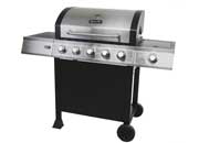 Dyna-Glo 5-Burner Open Cart Propane Gas Grill with Side Burner