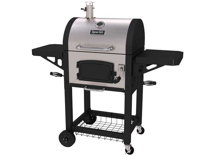 DYNA-GLO COMPACT HEAVY DUTY CHARCOAL GRILL – STAINLESS STEEL