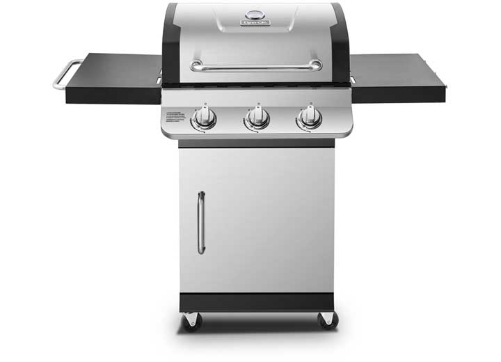 DYNA-GLO PREMIER 3-BURNER PROPANE GAS GRILL - STAINLESS